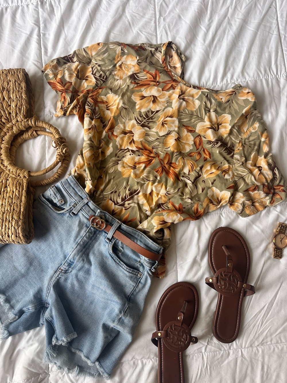Vintage Sag Harbor Floral Tropical Blouse Small
